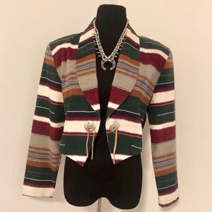 90s Cropped Bolero Serape Jacket